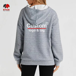 เสื้อมีฮู้ดสำหรับผู้หญิงเสื้อมีฮู้ดผ้าปะเย็บขนาดใหญ่พิเศษโลโก้ออกแบบได้ตามต้องการระบายอากาศ - Product Image 3