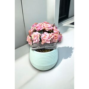 Annaflower - Arrangement floral rose clair - Produit décoratif pour la maison et le bureau - Product Image 1
