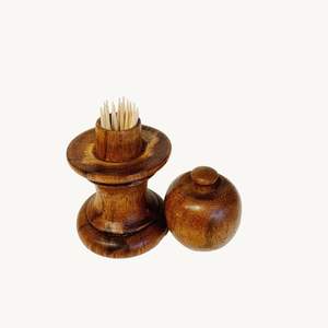 Boîte de rangement pour cure-dents en bois écologique, réutilisable, en bois naturel, pour la cuisine, la table à manger - Product Image 6