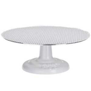 Plateau tournant à gâteau en alliage d'aluminium antidérapant de 10 pouces avec mesure pour tapis à rouler la pâte, pâtisserie - Product Image 5