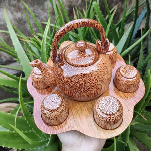 Vietnamese Handcrafted Coconut <b>Wood</b> Tea <b>Cup</b>, Exquisite Kitchen Accessory, Natural Eco-Friendly Drinkware, Perfect for Tea - Product Image 1