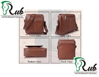 RUB INTERNATIONAL Tas Selempang Pria Tahan Air dari Kulit PU yang Tahan Lama dengan Resleting Kapasitas Besar Portabel untuk Perjalanan dan Kerja.