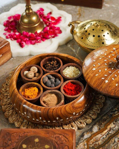 Práctica Caja de Especias de Madera Natural Premium, Impresa, Ecológica, Apta para Lavavajillas, con Compartimentos Separados para Especias - Product Image 1