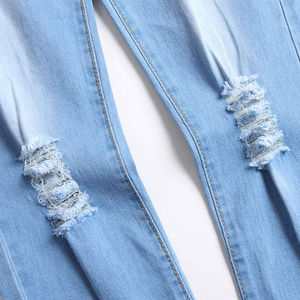 Wholesale Mid <b>Waist</b> Plus Size Blue <b>Jeans</b> <b>Men</b> Straight Lightweight Casual with Pockets Decoration Spring - Product Image 5