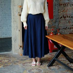 Women's Casual Midi <b>Skirt</b> Plaid Pattern Elastic Waistband Functional Pockets Relaxed Fit Breathable Eco-Friendly <b>A</b>-<b>Line</b> Design - Product Image 6