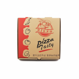 Premium Eco-Friendly Kraft Paper <b>Pizza</b> Packaging <b>Box</b> with Ventilation Holes Microwave Safe for Fresh Baked <b>Pizza</b> Takeaway - Product Image 2