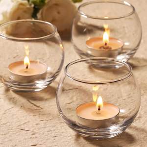 Glass <b>Tealight</b> Candle <b>Holders</b> Decorative Items for Home Christmas and Diwali Supplies Wholesale Supply - Product Image 5