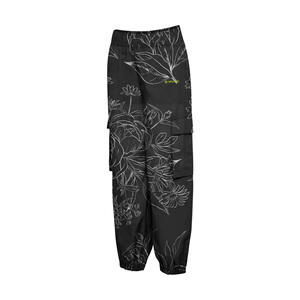 Pantalon Cargo femme taille haute 100% coton coupe ample décontracté Streetwear avec multi-poches Anti-rides Anti-boulochage pour l'hiver - Product Image 3