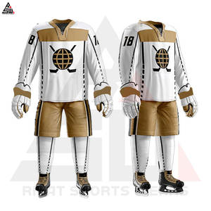 Vente en gros de vêtements de sport de haute qualité pour adultes, uniformes de hockey sur glace confortables, ensembles de vêtements de sport à impression numérique 100% polyester à séchage rapide - Product Image 5