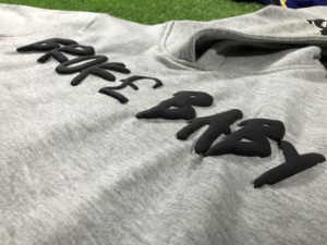 Fabricantes de ropa personalizados de los hombres de gran tamaño de peso pesado francés Terry pulóver Sudadera con capucha sólido 3D Puff impresión sudadera de invierno - Product Image 5