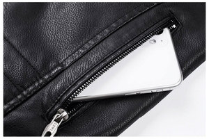 Chaqueta de Primavera 2024 para Hombre, Estilo Vintage, con Cremallera, Forro Polar, Informal, con Estilo de Motociclista, Nueva, Envío DDP - Product Image 4