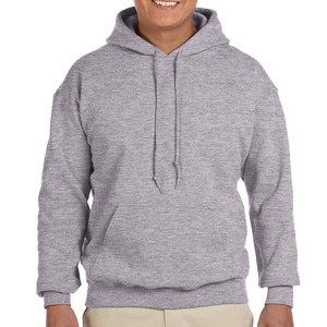 Sudadera con Capucha para Hombre, Color Gris Sólido, Corte Regular, Informal, 100% Algodón, Diseño con Bolsillos, Ropa de Otoño - Product Image 1