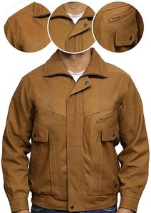 Chaqueta de invierno personalizada de piel de cordero auténtica para hombre 2025 - Product Image 4