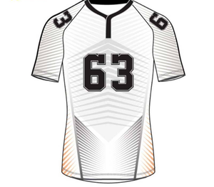 Maillot de rugby unisexe personnalisé en sublimation, fabriqué en usine, prix abordables, logos personnalisés, 100 % polyester, séchage rapide, col rond - Product Image 6