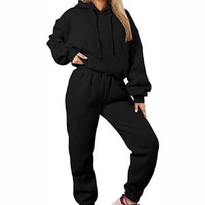 Nuevo 2025, conjuntos de chándal con capucha para mujer de la mejor calidad, ropa estampada de peso pesado con pantalón, características de talla grande - Product Image 3