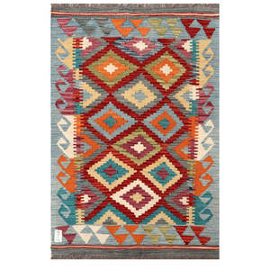 Alfombra Imaco Maimana Afganistán, Alfombra Kilim de 123 x 81 cm, Alfombra Afgana Tradicional Hecha a Mano - Product Image 1