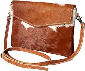 Bolsos de hombro de cuero de piel auténtica de estilo occidental, bolso de mano de piel de vaca auténtica a la moda de alta calidad - Product Image 4