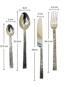 Juego de cubiertos de uso diario, vajilla de acero inoxidable con espejo, cubiertos duraderos, juego de cuchara y cuchillo texturizados - Product Image 6