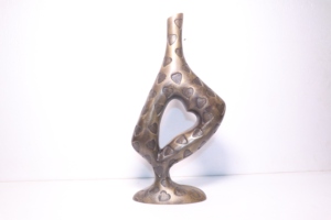 แจกันดอกไม้อลูมิเนียมขนาดเล็กสไตล์นอร์ดิกที่ทันสมัยดีไซน์โดนัทสำหรับตกแต่งบ้านในโอกาสวันคริสต์มาสประติมากรรมศิลปะทองแดงโบราณ - Product Image 6