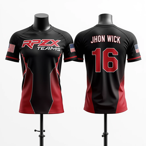 Personalizable transpirable cuello redondo ropa deportiva ecológica sublimada hombres Softball fútbol pesca Jerseys equipo uniformes - Product Image 2