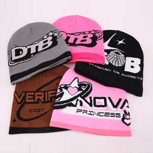Fabricant quantité minimale de commande bas Bonnets personnalisés avec logo jacquard personnalisé et intérieur doublé en satin entièrement personnalisés - Product Image 3