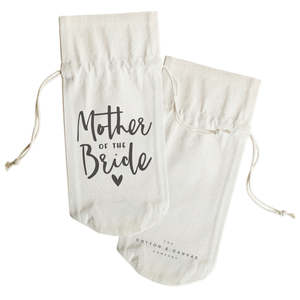 Mother of the Bride Gift <b>Bag</b> Canvas <b>Wine</b> <b>Bag</b> - Product Image 2