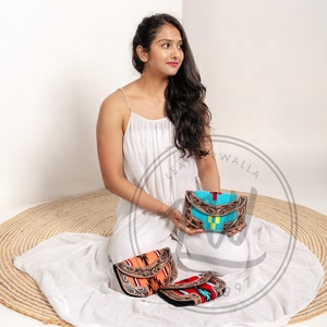 Nouveau portefeuille occidental élégant pochette en cuir usiné aztèque véritable sac à main d'outillage Vintage fait à la main pochette en cuir matelassé aztèque Unique - Product Image 2