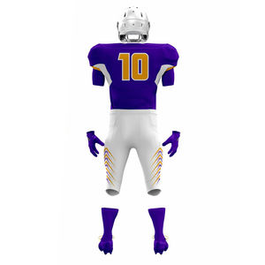 Uniforme de fútbol americano de material de servicio OEM Conjunto personalizado de color transpirable uniforme de Jersey de fútbol americano - Product Image 3