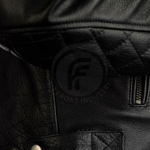 Cómoda chaqueta de moto para hombre para uso en exteriores, ropa de moda más vendida, chaquetas de moto de cuero genuino para hombre - Product Image 3