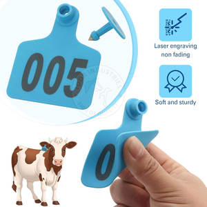 <b>Plastic</b> Ear Tags for Goats, Sheep, and Cattle With Rustproof <b>Studs</b> High Quality Animal Ear Tags for Livestock Tracking - Product Image 1