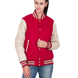 Chaquetas Varsity Impermeables, Transpirables y Cortavientos Más Vendidas para Mujer, MEGA EMPIRE, Personalizables, Estilo Urbano, Manga de Cuero, Lana - Product Image 1