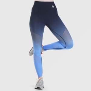 Custom Designed Futuristic Breathable Seamless Spandex/<b>Nylon</b> <b>Leggings</b> Active Wear Tights in Blue for Plus Sizes XS to XL - Product Image 3