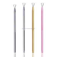 Pousse-cuticules triangulaire en acier inoxydable de haute qualité et durable, grattoir pour dissolvant de vernis à ongles, outil de manucure pour gel.