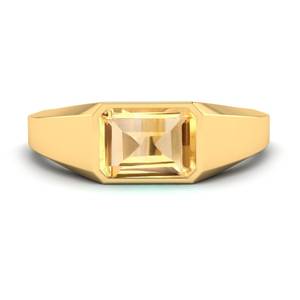Bague fine en argent sterling 925 faite à la main fiançailles mariage finition or rose Citrine promesse pierre pierre naturelle bague lâche - Product Image 1