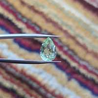 Pierre précieuse en gros, tourmaline naturelle de 5,4 carats, taille poire, verte, non traitée, avec effets optiques lumineux AF, origine pour la vente en gros