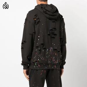 เสื้อฮู้ดสำหรับผู้ชายผ้าฝ้าย100% 2025เทอร์รี่รุ่นเฮฟวี่เวทโอเวอร์ไซส์ - Product Image 6