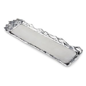 Wholesales Aluminium Silver Embossed Handle Design Serving Tray for Home Hotel & Restaurants Wedding Usage - Product Image 4