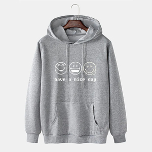 Hombres Streetwear Pullover Hoodie polar 100% algodón con estampado OEM otoño fabricante al por mayor proveedor - Product Image 5