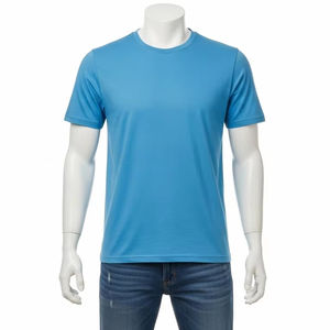 Séchage rapide O cou Polyester coton t-shirts respirant évacuation de l'humidité tissu doux vêtements de sport décontractés gymnastique course entraînement - Product Image 1