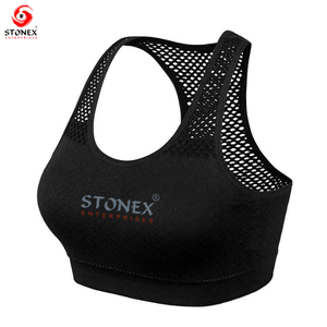 Sujetadores deportivos transpirables sin costuras para yoga con logotipo personalizado para mujer - Product Image 5