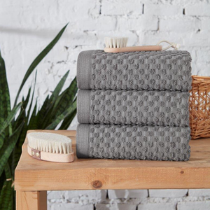 Serviette de toilette en coton 100% de haute qualité, fil anneau 500 GSM, jacquard turc, 50*100 cm / Serviette de bain 70*140 cm, couleur pastel - Product Image 2