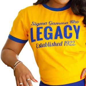 Sgrho เสื้อยืดผ้ากำมะหยี่แบบดั้งเดิมเสื้อคอตตอนพรีเมี่ยมปักลาย1922สไตล์วิทยาลัยกรีกแกมมาโรม่า - Product Image 5