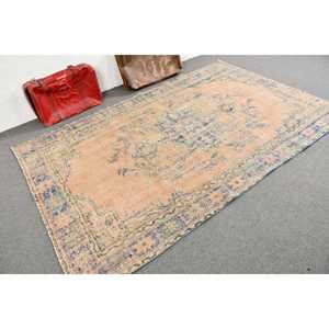 Alfombra Vintage Grande de 5.3x8.4 pies, Alfombra Turca Azul Ombré - Product Image 2