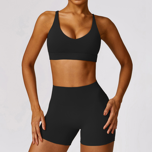 <b>Women's</b> <b>Shorts</b> High Quality Sport Wear <b>Women</b> Set Sports Bra and <b>Shorts</b> 2 Piece <b>Yoga</b> Sets <b>for</b> <b>Womens</b> - Product Image 4