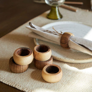 Modern Design Decorative Wooden <b>Napkin</b> Rings High Quality Wood Material <b>Napkin</b> <b>Holders</b> for Kitchen and Dining Accessories - Product Image 4