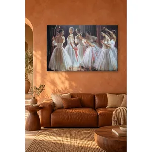 Impression sur toile « Les ballerines Fida se préparent en coulisses » - Product Image 2