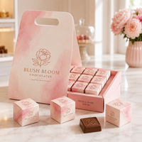 Ensemble d'emballages personnalisés pour chocolats AT PACK avec sacs cadeaux, boîtes à chocolats, boîtes à bonbons et emballages de confiserie de luxe