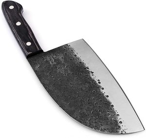 Couteau de chef fait à la main, design serbe, lame en acier damas, couperet forgé pour la cuisine, tranchage, hachoir de boucher OEM - Product Image 2