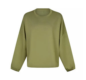 Sweat-shirt d'hiver pour femmes en tissu non tissé, nouveau design tendance, confortable, doux, couleur unie, col rond, manches longues, imperméable - Product Image 6