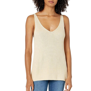 Vente en gros de débardeurs vierges Hauts de yoga pour vêtements de sport Gilet d'été décontracté pour femmes avec logo - Product Image 4